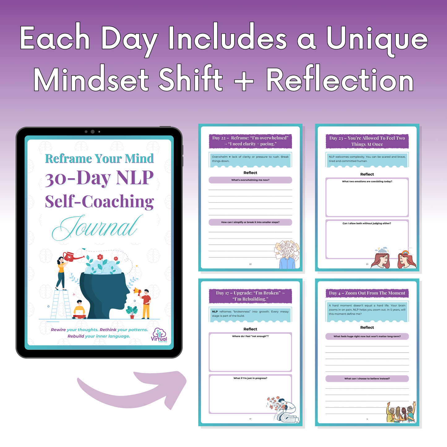Reframe Your Mind: 30-Day NLP Self-Coaching Journal