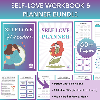 Self-Love Workbook & Planner Bundle (Digital Download)
