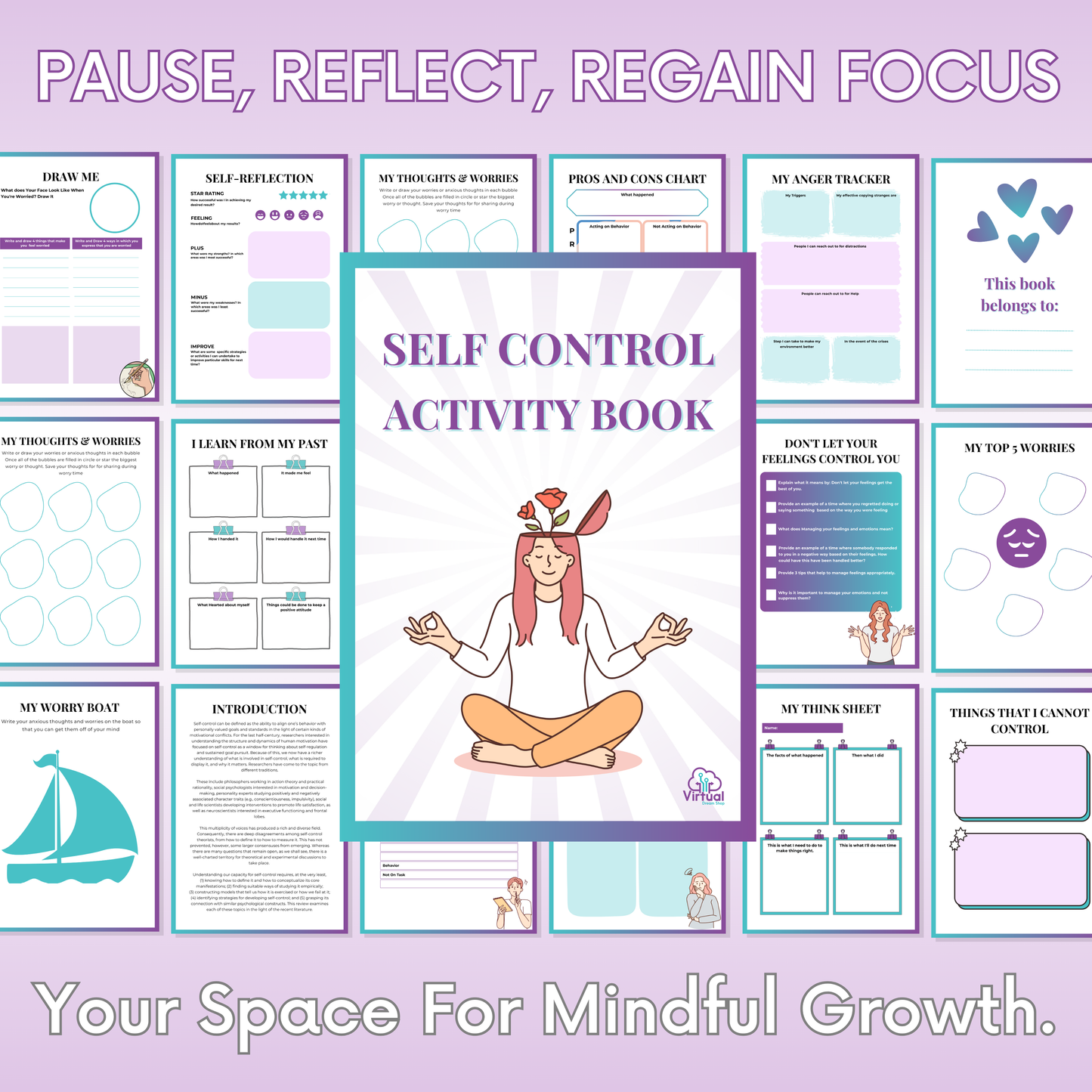 Self Control Activity Book – Digital Download