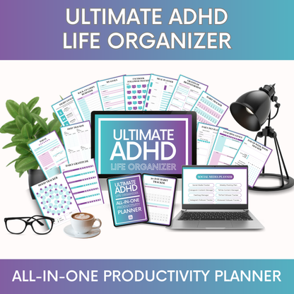 Ultimate ADHD Life Organizer –145+ Pages  All-in-One Productivity Planner PDF for GoodNotes, Notability, Samsung Notes